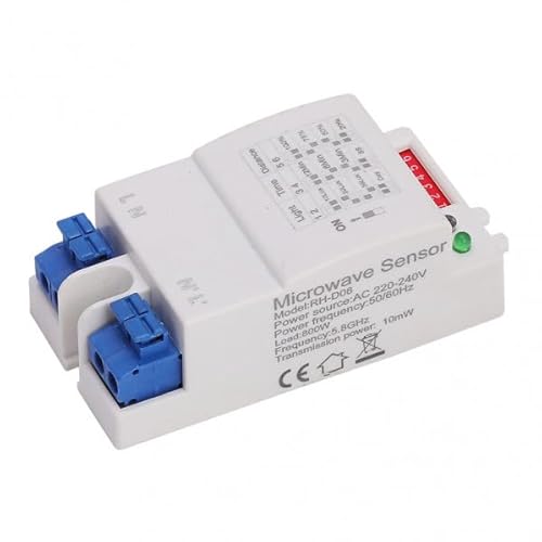 Bewegungssensor und Licht IP20 in elegantem Weiß. Kompakt (3,6 x 7,8 x 2,5 cm), mit Einer Reichweite von 2 bis 8 Metern und Einer 360-Grad-Abdeckung. Ideal für Sicherheit und Komfort im Innenbereich. von Brightium
