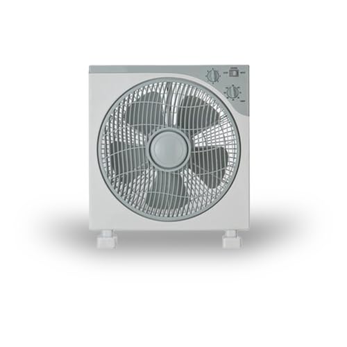 Brightium Boxventilator, 30,5 cm (12 Zoll), 40 W, Weiß, ideal zur Erfrischung kleiner Räume und zur Verbesserung der Luftzirkulation. von Brightium