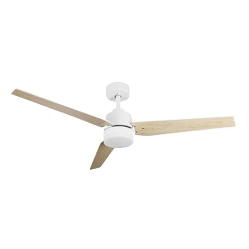 Brightium DC Captus Ventilator 22 W in elegantem Weiß mit 3 Flügeln, dimmbar (132d), 2180 lm und Farboptionen 3000 K, 4000 K und 6000 K. Inklusive Fernbedienung, Timer und Speicher. von Brightium