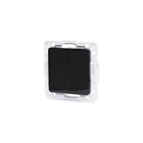 Brightium Deutscher 2-Wege-Schalter und 2 Schlüssel in elegantem Schwarz, ideal, um Ihren Räumen einen modernen und funktionalen Touch zu verleihen und eine effiziente Steuerung der Beleuchtung zu von Brightium