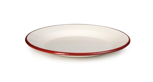 Brightium Flacher Teller - Keramikteller 28 cm, Bordeaux-Design, robust und mikrowellen- und spülmaschinenfest, ideal für den täglichen Gebrauch. von Brightium