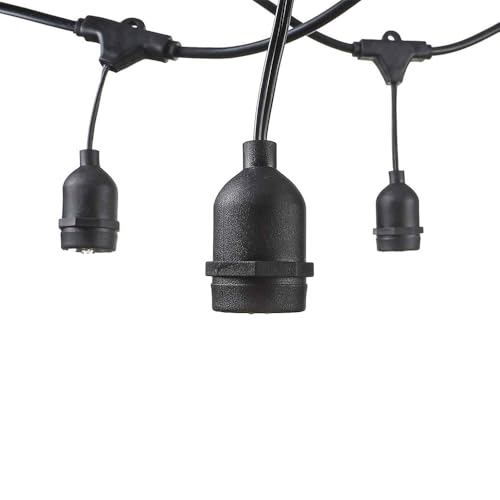 Brightium Hängeleuchten für den Außenbereich, 10 Lampen E27, IP65, 6 m, mit hängenden Steckdosen, ideal zum Dekorieren von Gärten und Terrassen. von Brightium