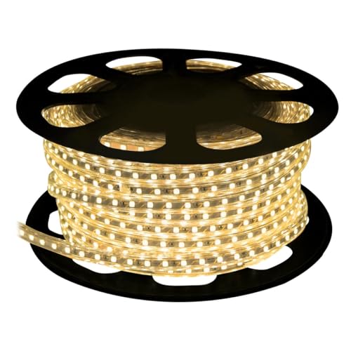 Brightium LED-Streifen, 230 V, IP65, SMD2835, 25 m, warmes Licht, ideal für Innen- und Außenbeleuchtung, feuchtigkeitsbeständig und einfach zu installieren. Brightium LED-Streifen, 230 V, IP65, SMD2835, 25 m, warmes Licht, ideal für Innen- und Außenbeleuchtung, feuchtigkeitsbeständig und einfach zu installieren. von Brightium