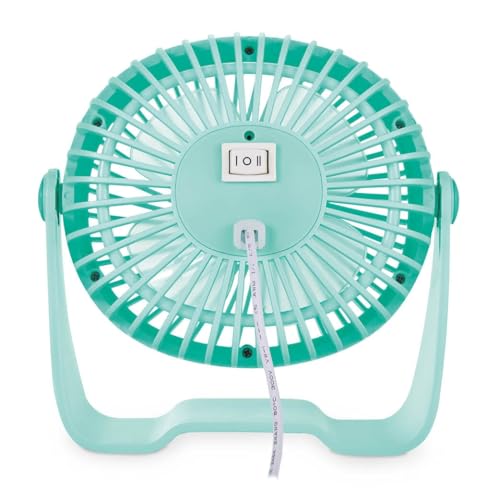 Brightium USB-Tischventilator, 3 W, Aquamarin, ideal zum Auffrischen kleiner Räume und zur Verbesserung der Luftzirkulation. von Brightium