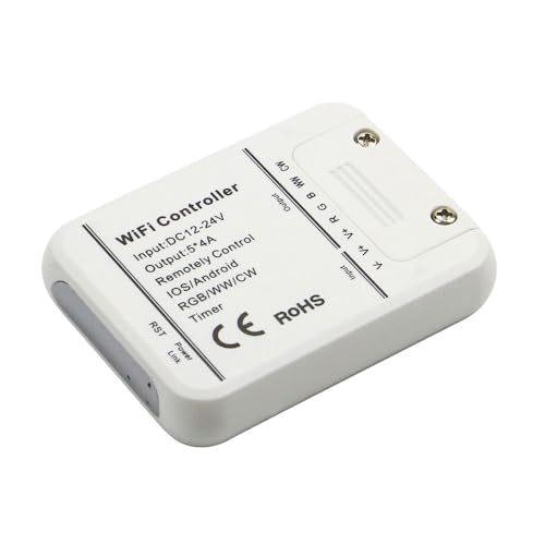 Brightium WLAN-Controller, kompatibel mit Amazon Alexa und Google Home, einfache Verbindung, weißes Gehäuse, kompaktes Design, intelligente Steuerung zu Hause von Brightium