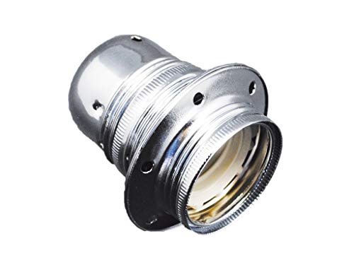 Dekorative E27-Lampenfassung mit Doppelring in Silber-Finish. Ideal, um Ihren Räumen einen modernen und eleganten Touch zu verleihen und Funktionalität und Stil in der Beleuchtung zu verbinden. von Brightium
