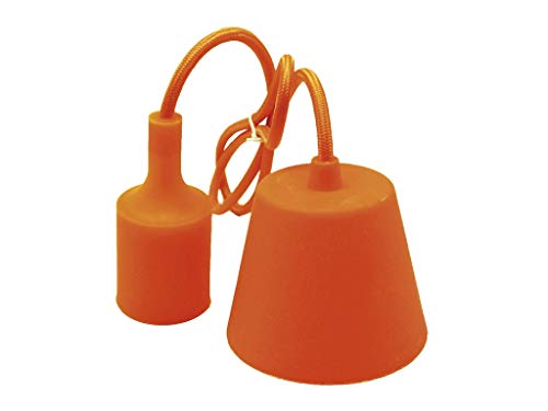 E27-Lampenfassung, 1 m, mit Kabel und Blüte, aus orangefarbenem Silikon, ideal für stilvolle und moderne Beleuchtung, perfekt für die Dekoration jeden Raum mit einem lebendigen Touch. E27-Lampenfassung, 1 m, mit Kabel und Blüte, aus orangefarbenem Silikon, ideal für stilvolle und moderne Beleuchtung, perfekt für die Dekoration jeden Raum mit einem lebendigen Touch. von Brightium