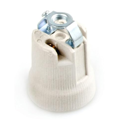 E27-Lampenfassung aus Porzellan M10, ideal, um Ihren Räumen einen eleganten und modernen Touch zu verleihen. Perfekt für alle Arten von E27-Lampen. Haltbarkeit und Stil in einem. von Brightium