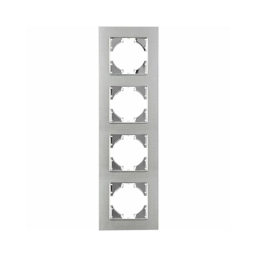 Einbaurahmen aus Aluminium in Silber, 4 horizontale Elemente, ideal für moderne Oberflächen und Inneneinrichtung. Einbaurahmen aus Aluminium in Silber, 4 horizontale Elemente, ideal für moderne Oberflächen und Inneneinrichtung. von Brightium