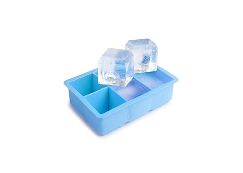 Eisform – XL-quadratische Form mit Deckel, 6 Mulden, leicht zu befüllen und zu entformen, flexibles und langlebiges Material, ideal für Getränke. von Brightium