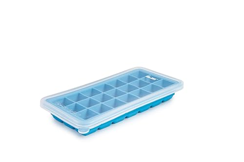 Eiswürfelform – Eiswürfelform mit Deckel für 21 Eiswürfel, einfach zu bedienen und zu reinigen, aus robustem und langlebigem Kunststoff. von Brightium