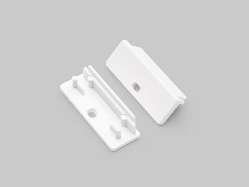 Endlineal – Halterung mit Loch, weiße Oberfläche, ideal zum Befestigen und Organisieren von Kabeln, robustes Material, funktionales und diskretes Design. von Brightium