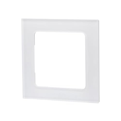 Glaswandplatte mit 1 Schlüssel, weiß, ideal für Beleuchtungssteuerungen und modernes Design im Innenbereich. von Brightium
