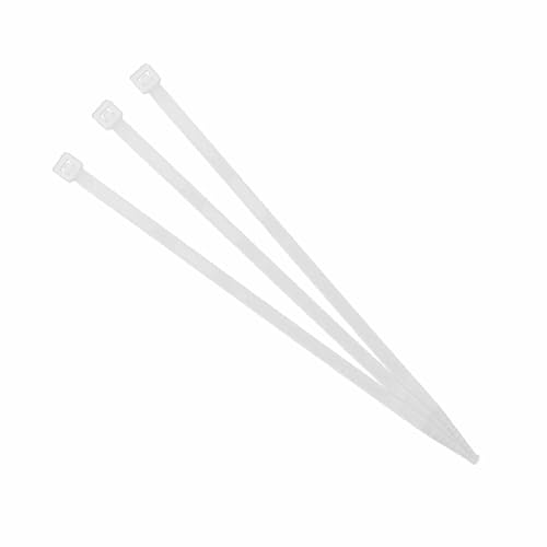 Kabelbinder, Nylon, transparent, 4,5 x 360 mm (100 Stück) – ideal zum Befestigen von Kabeln und zur Organisation von Räumen. von Brightium