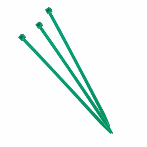 Kabelbinder aus Nylon, grün, 4,5 x 200 mm (100 Stück) zur Sicherung von Kabeln und zur Ordnung von elektrischen Anlagen. von Brightium