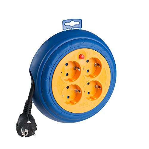 Kabeltrommel mit 4 T/TL-Steckdosen mit 3 m langem Kabel von 3 x 1,5 mm. Ideal zum Organisieren und Verbinden mehrerer Geräte sicher und effizient. Perfekt für zu Hause oder im Büro. Kabeltrommel mit 4 T/TL-Steckdosen mit 3 m langem Kabel von 3 x 1,5 mm. Ideal zum Organisieren und Verbinden mehrerer Geräte sicher und effizient. Perfekt für zu Hause oder im Büro. von Brightium