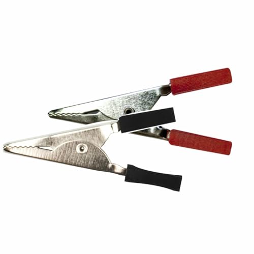 Rote Krokodilklemme, 4,2 cm, ideal zum Befestigen von Kabeln, elektronischen Komponenten und Bastelarbeiten. von Brightium