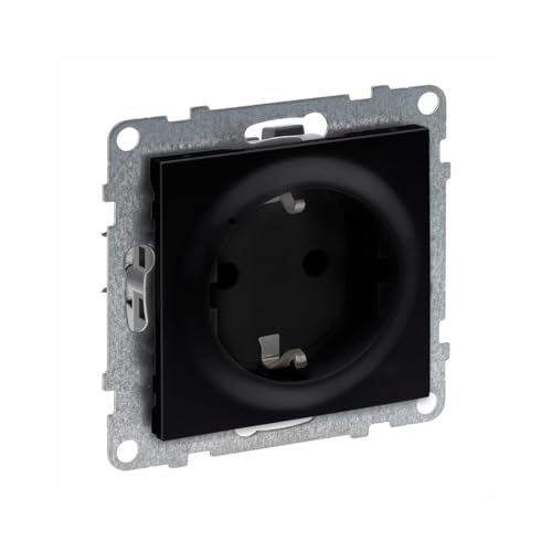 S-EMPOT. Graphit-Steckdose: Diese Steckdose in elegantem Graphit kombiniert Sicherheit und zeitgenössischen Stil und fügt sich nahtlos in jede Umgebung Ihres Hauses ein. von Brightium