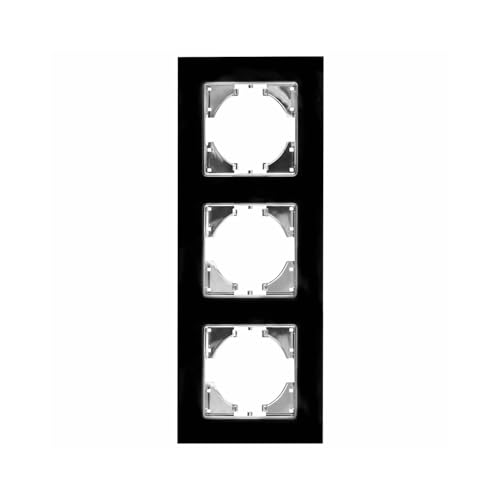 S-EMPOT. Schwarzer Rahmen mit 3 horizontalen Elementen. Elegantes und modernes Design, das sich nahtlos in jeden Raum integriert. Ideal für die Verbesserung der Beleuchtung und Ästhetik. von Brightium