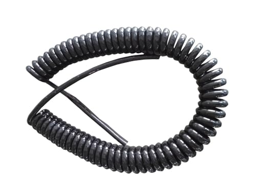 Schwarze geschweifte Schlauchverlängerung 3 x 1 mm mit 5 Metern Länge (50 cm gerollt) Perfekt für vielseitige Anwendungen und Anwendungen im Haus, Garten und verschiedene Arbeiten. von Brightium
