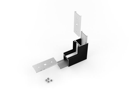 Stecker - 90-Grad-Anschluss, schwarz, aus Kunststoff, ideal für Verbindungen in engen Räumen. von Brightium