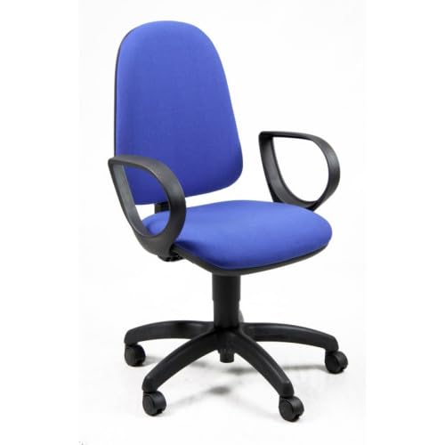 Stuhl mit Armlehnen, blau, ergonomisches Design, robuste Basis und Höhenverstellung für mehr Komfort. Stuhl mit Armlehnen, blau, ergonomisches Design, robuste Basis und Höhenverstellung für mehr Komfort. von Brightium