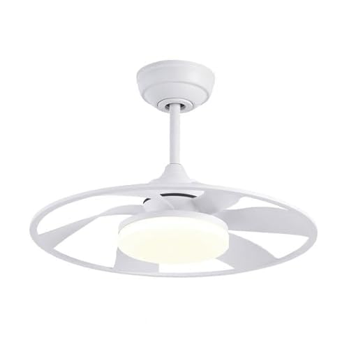Ventilator DC Celsius 26 W, weiß, 6 Flügel und 55 cm Durchmesser. Bietet 2950 Lumen, einstellbare Farbe (3000 K-6500 K), 6 Geschwindigkeiten, Fernbedienung, Memory-Funktion und Timer. von Brightium