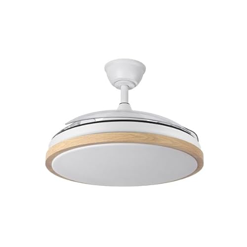 Ventilator DC Evros 72 W, 6120 lm in elegantem Weiß/Buche. Mit 3 klappbaren Flügeln, Farbtemperaturen 3000-4000-6000 K, Fernbedienung, Timer und Memory-Funktion für Ihren Komfort. Ventilator DC Evros 72 W, 6120 lm in elegantem Weiß/Buche. Mit 3 klappbaren Flügeln, Farbtemperaturen 3000-4000-6000 K, Fernbedienung, Timer und Memory-Funktion für Ihren Komfort. von Brightium