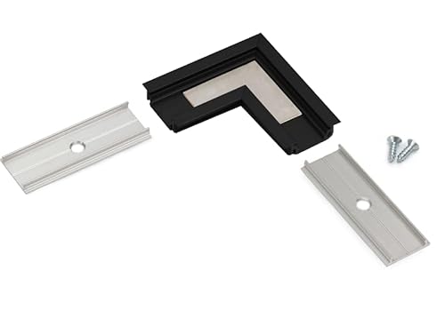 Verbinder - 90-Grad-Eckverbinder, schwarz eloxiert, aus Kunststoff, ideal für Verbindungen in engen Räumen. Verbinder - 90-Grad-Eckverbinder, schwarz eloxiert, aus Kunststoff, ideal für Verbindungen in engen Räumen. von Brightium