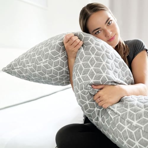 Brightr® Hug Body Pillow | Premium Ganzkörper-Stützkissen für verbesserte Schlafqualität, hypoallergenes Plüschmaterial, ideal für Seitenschläfer, Schwangere und erholsame Nächte von Brightr
