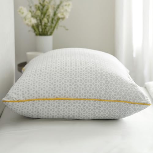Brightr® Stella Hybrid Memory Foam Kissen gegen Nacken- und Schulterschmerzen | Höhenverstellbares Kissen für Seitenschläfer | Von Osteopathen empfohlen | Kühlend | Mittelweich 50x75cm von Brightr