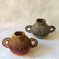 Gehäkelte Vase/Sunrise Gefäß Mit Griffen Boho Herbst Dekor Handarbeit Gehäkelte Vase/Sunrise Gefäß Mit Griffen Boho Herbst Dekor Handarbeit von BrigitBriani