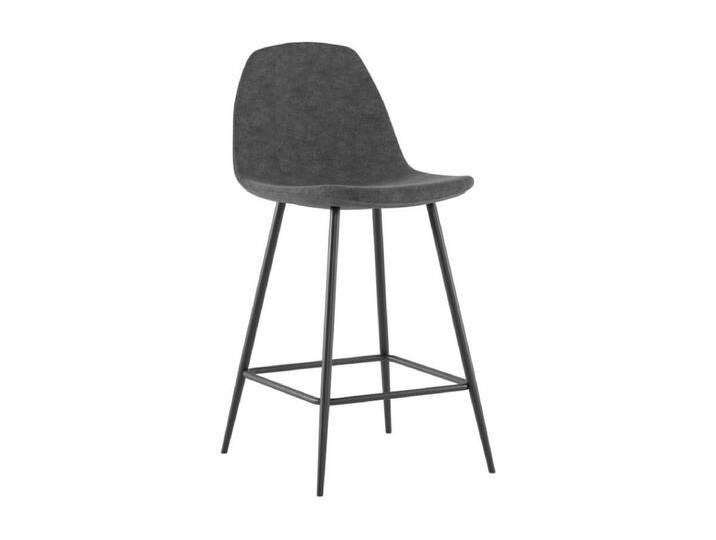 Brigitte - Grauer Hocker aus Öko-Leder - 2er-Set von Brigitte-Home