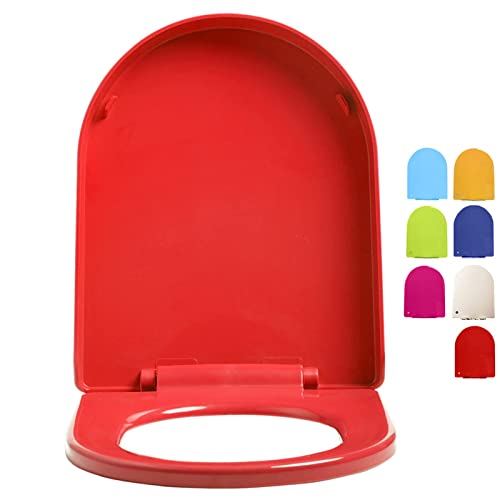 Brigtviee PP U Form Toilettensitz Für Toilette, Toilettensitz D Form Heavy Duty Material Soft Close Einfach Installieren Clean Design,Rot Brigtviee PP U Form Toilettensitz Für Toilette, Toilettensitz D Form Heavy Duty Material Soft Close Einfach Installieren Clean Design,Rot von Brigtviee