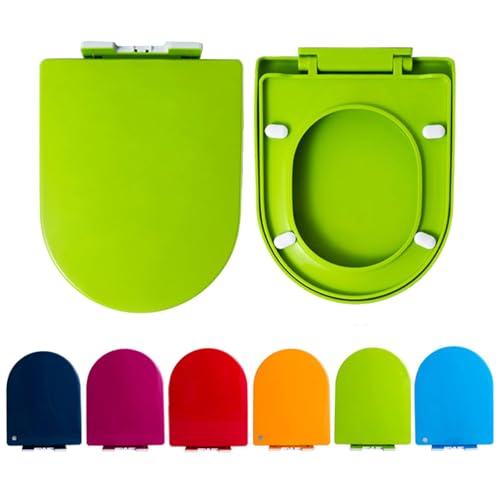 Brigtviee Wc Sitz Mit Absenkautomatik, Farbiger Toilettendeckel Aus Pp In D-Form,Klodeckel Abnehmbar Klobrille Wc Brille,Wc Deckel FüR Das Badezimmer,Grün Brigtviee Wc Sitz Mit Absenkautomatik, Farbiger Toilettendeckel Aus Pp In D-Form,Klodeckel Abnehmbar Klobrille Wc Brille,Wc Deckel FüR Das Badezimmer,Grün von Brigtviee