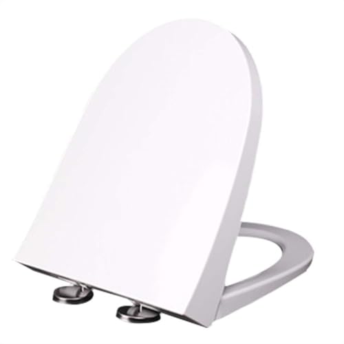 Brigtviee Wc Sitz Mit Absenkautomatik,Harnstoff-Formaldehyd Toilettendeckel, V-Form Toilettensitz,Quick Release Funktion,Oval Klodeckel Mit Verstellbaren Scharnieren,Weiß Klobrille,02 von Brigtviee