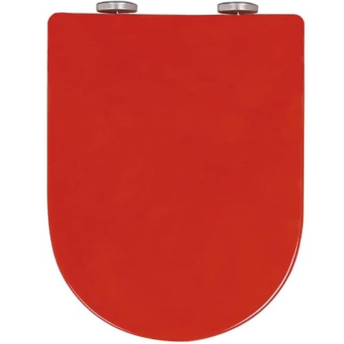 D-/U-Förmiger Toilettensitz 18.1" x 14.2", Toilettendeckel Mit Absenkautomatik Und Befestigungs Scharnier Oben, Schnellverschluss Für Einfache Reinigung, Rutschfester WC-Sitz Aus PP, Rot D-/U-Förmiger Toilettensitz 18.1" x 14.2", Toilettendeckel Mit Absenkautomatik Und Befestigungs Scharnier Oben, Schnellverschluss Für Einfache Reinigung, Rutschfester WC-Sitz Aus PP, Rot von Brigtviee