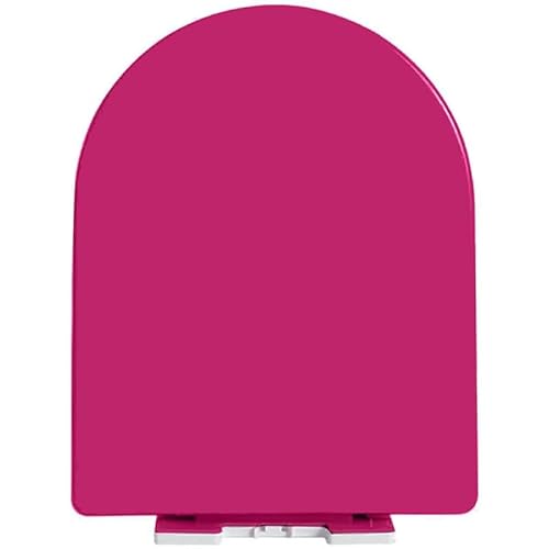 U-Förmiger Toilettendeckel Verlängert, Leiser Toilettensitz Mit Langsam Schließendem WC-Sitz, Einfach Zu Montieren Und Zu Reinigen, Langlebiges PP Farbenfroher Klodeckel, Rosa von Brigtviee