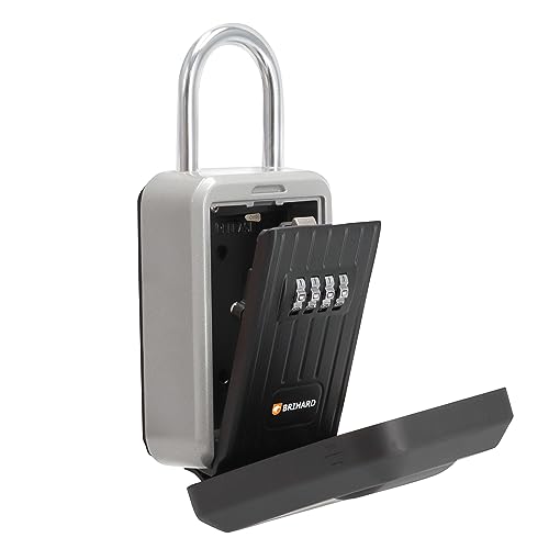 Brihard Key Lock Box All Season mit wasserdichter Abdeckung, tragbar mit Bügel oder an der Wand montierbar großer interner Aufbewahrungs Kombinationsschlosskasten zum von Haus und Autoschlüsseln von Brihard