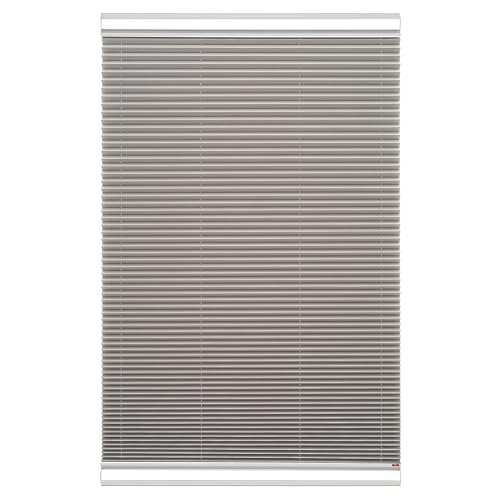 Brillant® Premium Plissee ohne Bohren zum Kleben, Plisseerollo mit Aluminium-Klebeleiste | Sonnenschutz & Sichtschutz für Fenster & Balkontür | Hell Grau | 35x130 cm (BxH) von Brillant