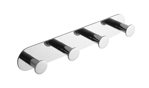 Brillantbad BEASY Hakenleiste Edelstahl Poliert 31x255x45 mm für Bad & Küche >> zum Kleben von Brillantbad