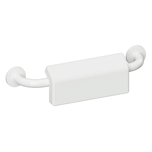Brillantbad BELP Griff mit Rückenlehne Eisen Weiß Kunststoff mit Abdeckung 580x124x155 mm, 120 kg Traglast für Bad & WC >> zum Bohren von Brillantbad