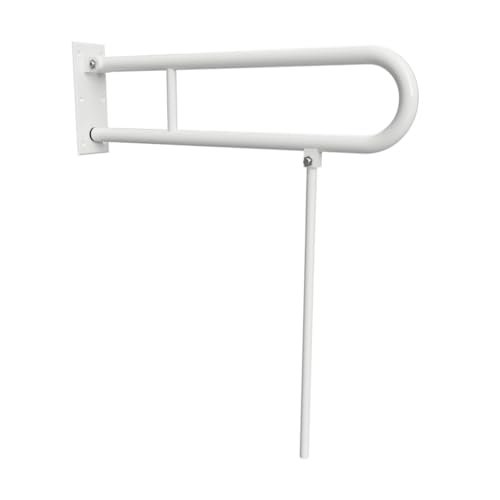 Brillantbad BELP Stützklappgriff in U-Form mit Standfuß Eisen Weiß 100x800x616 mm, 120 kg Traglast für Bad & WC >> zum Bohren von Brillantbad