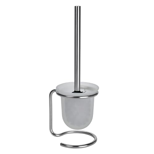 Brillantbad BOMEGA WC-Bürstengarnitur mit Glasbehälter Messing Chrom poliert für Bad & WC >> freistehend anwendbar von Brillantbad