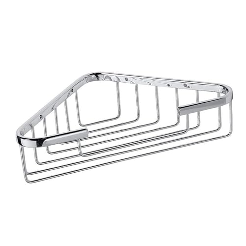 Brillantbad BYTRO Eckseifenkorb Messing Chrom poliert 150x245x60 mm für Bad & WC >> zum Bohren von Brillantbad