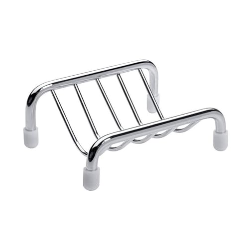 Brillantbad BYTRO Seifenschale für Dusche Waschbecken & Bad WC (Messing poliert 75x95x30 mm) - rutschfester Seifenkorb mit Ablauf freistehend ohne Bohren - Seifenablage & Soap Holder mit Abtropfgitter von Brillantbad