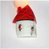 Vintage Weihnachts-Kerzenhalter, Kerzenschirm Fusing-Glaskunst Signiertes Weihnachtsgeschenk Niedliches Glaskunstwerk von BrillianceWrought