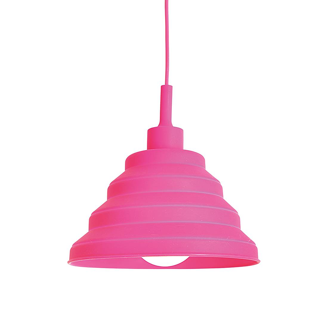 Näve Pendelleuchte Silikon/PVC Pink 24x100x24 cm (BxHxT) 1-flammig E27 von Brilliant Living