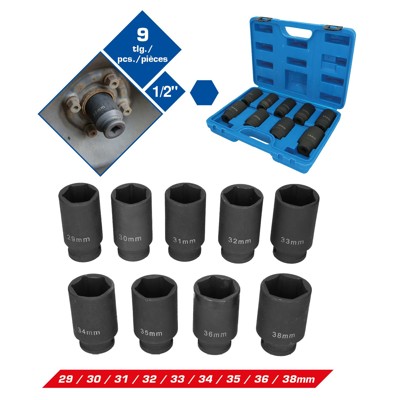 Antriebswellen-Stecknuss-Satz, 9-teilig von Brilliant Tools
