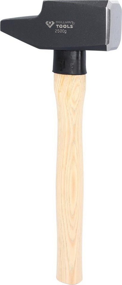 Brilliant Tools Hammer Schlosserhammer mit Hickory-Stiel, 2500 g, französische Form von Brilliant Tools